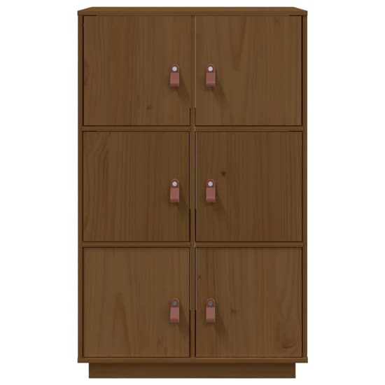 Everix Pinewood Storage Cabinet With 6 Doors In Honey Brown_4