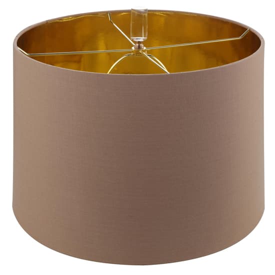 Exeter Dark Taupe Faux Silk Shade Table Lamp With Champagne Gold Base_4