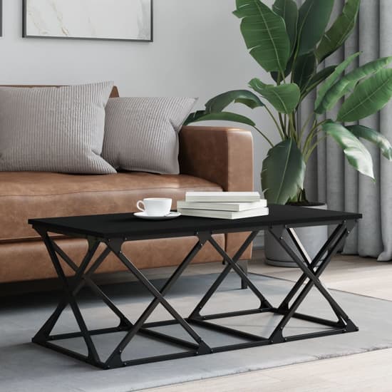 Exeter Wooden Coffee Table Rectangular In Black_1