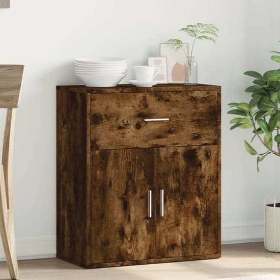 Exeter Wooden Sideboard With 2 Doors 1 Drawers In Smoked Oak_1