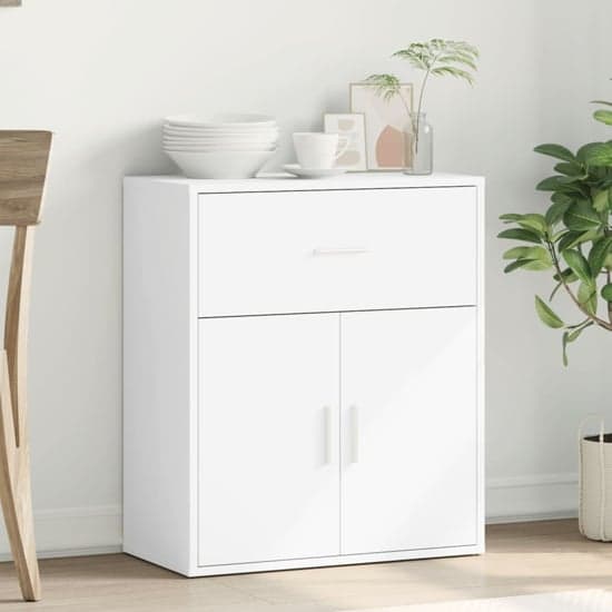 Exeter Wooden Sideboard With 2 Doors 1 Drawers In White_1