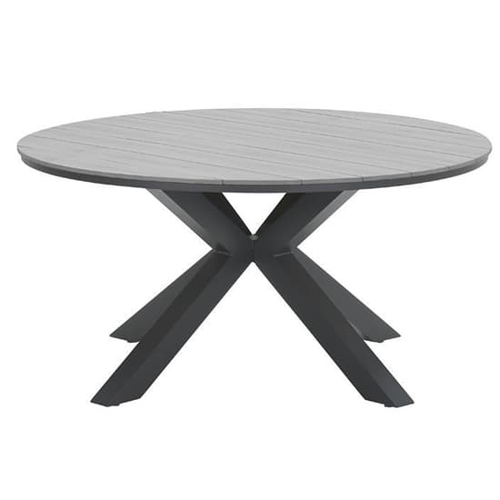 Ezra Imowood Dining Table Large Round In Grey Teak Furniture in Fashion
