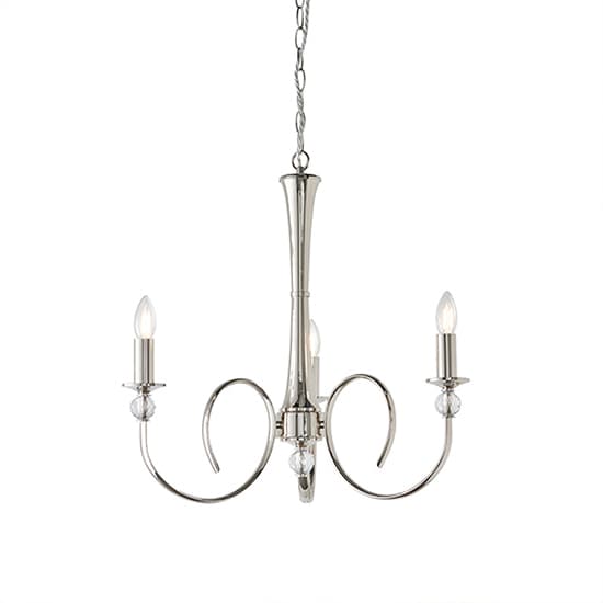 Fabia 3 Lights Clear Crystal Pendant Light In Polished Nickel_2