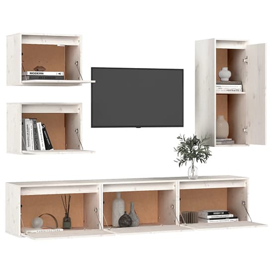 Fabiana Solid Pinewood Entertainment Unit In White_4