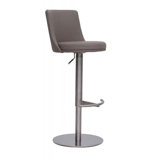 Banbury Bar Stools In Brushed Stainless Steel and Taupe PU Base_1