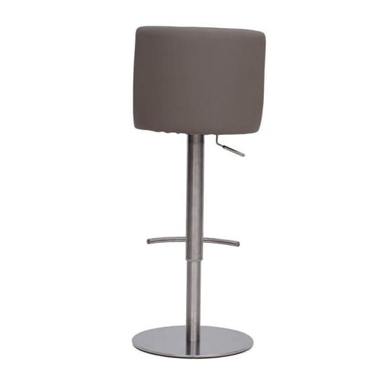 Banbury Bar Stools In Brushed Stainless Steel and Taupe PU Base_3