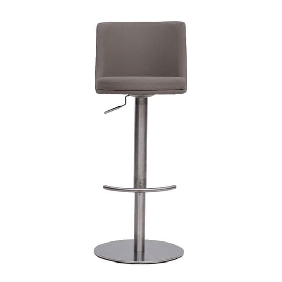 Banbury Bar Stools In Brushed Stainless Steel and Taupe PU Base_4