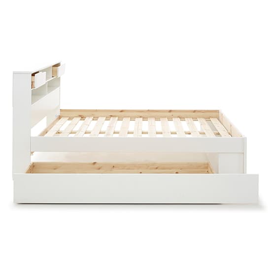 Fabio Wooden Double Bed With 2 Drawers In White_6
