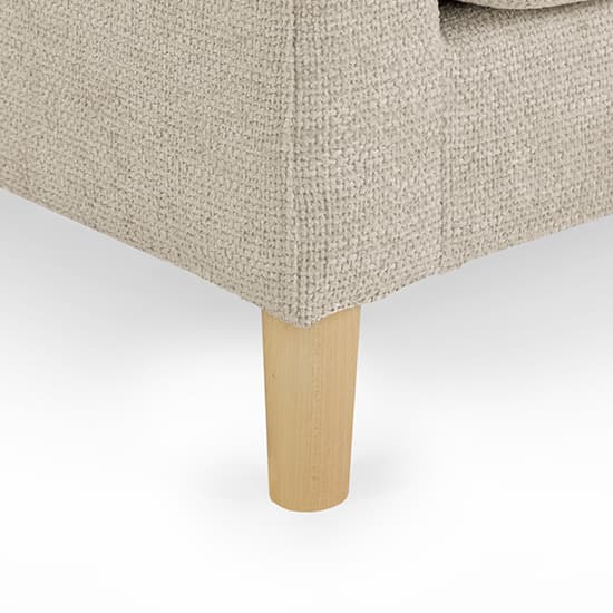 Fairfax Fabric 2 Seater Sofa In Beige With Oak Wooden Legs_5
