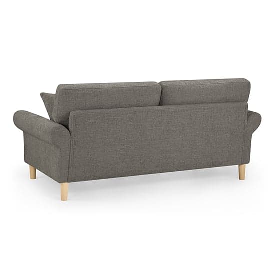 Fairfax Fabric 3 Seater Sofa In Mocha With Oak Wooden Legs_2