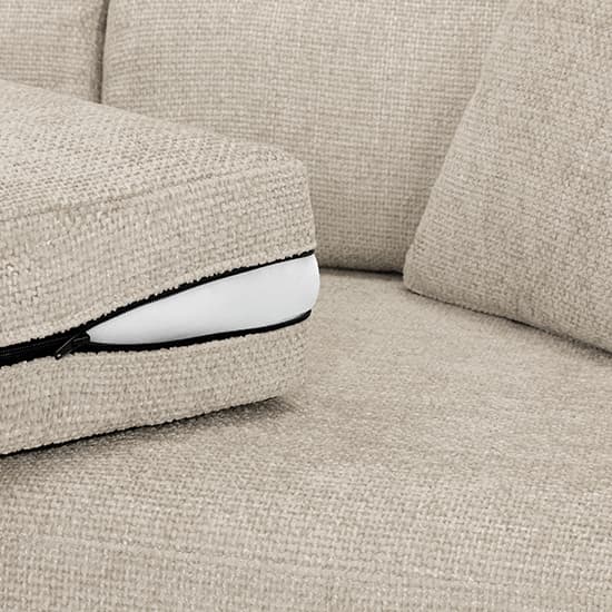 Fairfax Large Fabric Corner Sofa In Beige With Oak Wooden Legs_4