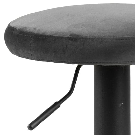 Fairlee Dark Grey Fabric Bar Stools In Pair Furniture in Fashion