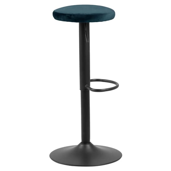 Fairlee Navy Blue Fabric Bar Stools In Pair Furniture in Fashion