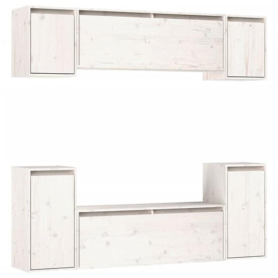 Falan Solid Pinewood Entertainment Unit In White_3