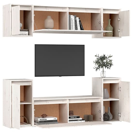 Falan Solid Pinewood Entertainment Unit In White_4