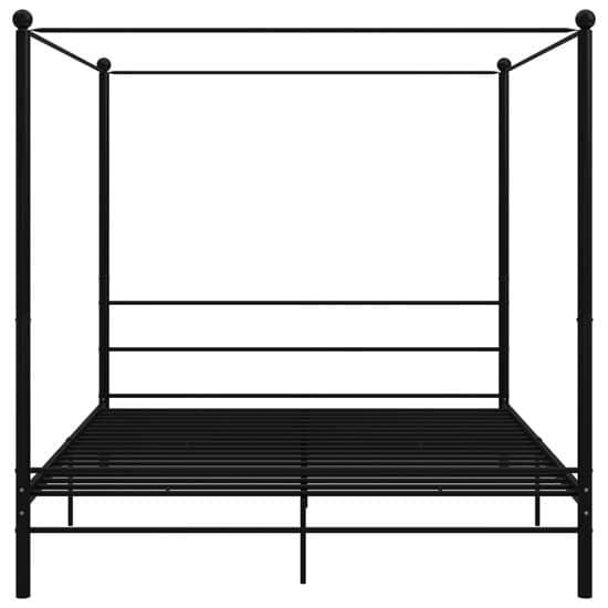 Fallon Metal Canopy Super King Size Bed In Black_4