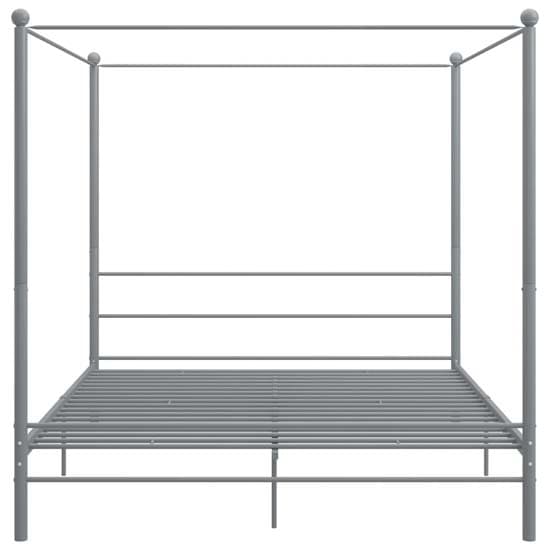 Fallon Metal Canopy Super King Size Bed In Grey_4