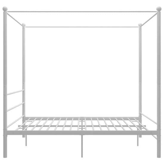 Fallon Metal Canopy Super King Size Bed In White_3