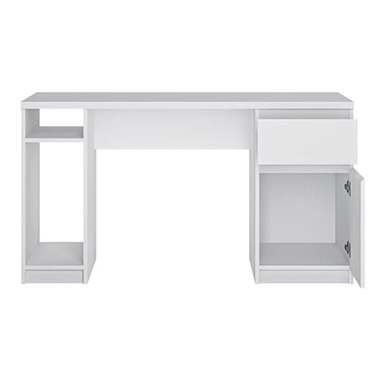 Felton 1 Door 1 Drawer Twin Pedestal Computer Desk In White_2
