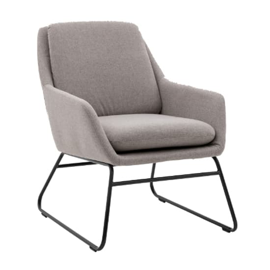 Fanton Fabric Bedroom Chair With Metal Frame In Grey_2