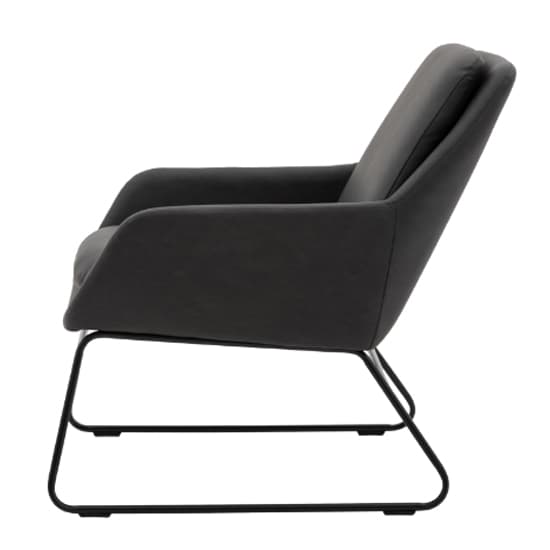 Fanton Leather Bedroom Chair With Metal Frame In Charcoal_4