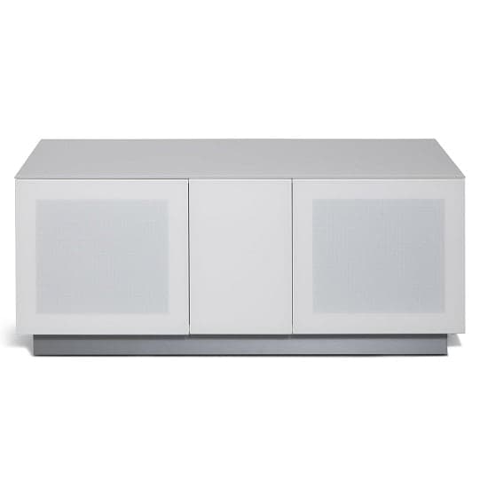 Formby Small TV Stand In White With Glass Door_2