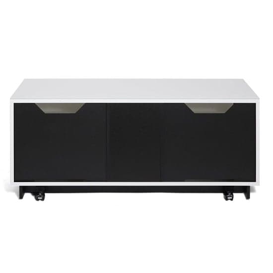 Formby Small TV Stand In White With Glass Door_4