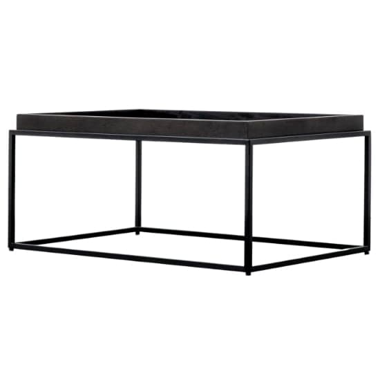 Fardon Wooden Coffee Table With Metal Frame In Brushed Black_2