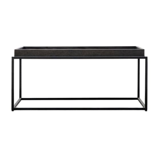 Fardon Wooden Coffee Table With Metal Frame In Brushed Black_3