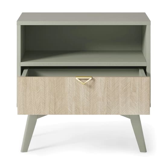 Fargo Wooden Bedside Cabinet With 1 Drawer In Green_3