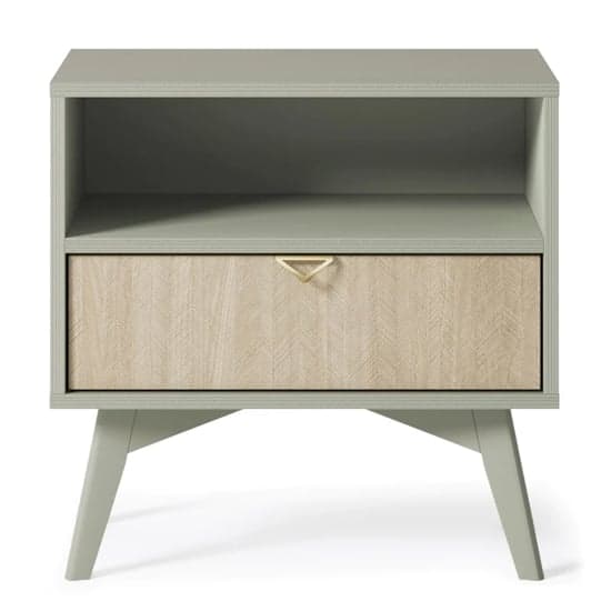 Fargo Wooden Bedside Cabinet With 1 Drawer In Green_4