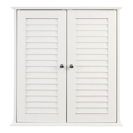 Fargo Wooden Wall Hung Storage Cabinet With 2 Doors In White_3