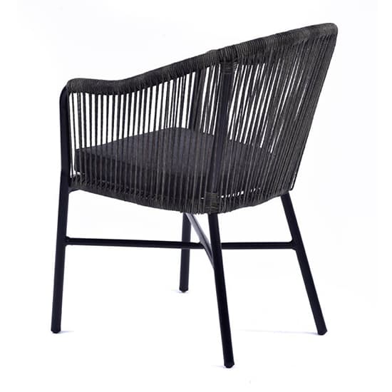 Faris Rope Weave Arm Chair In Grey With Metal Frame_2