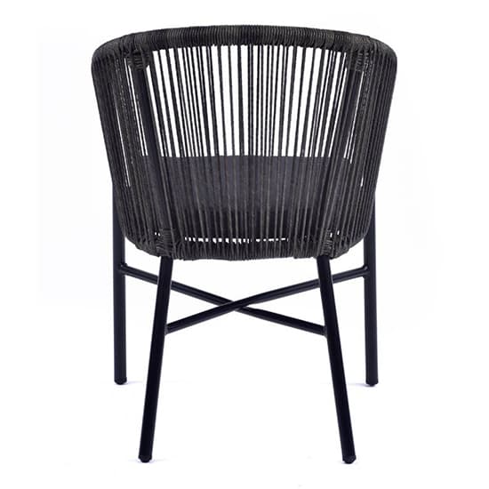 Faris Rope Weave Arm Chair In Grey With Metal Frame_3