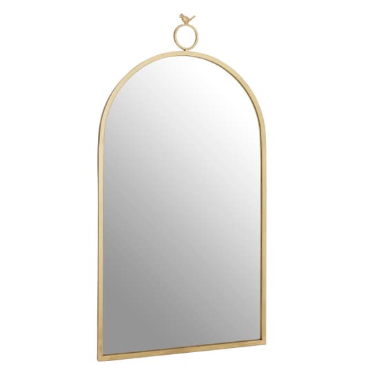 Farota Bird Top Design Wall Mirror In Champagne Frame_1