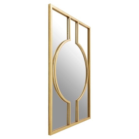 Farota Rectangular Wall Bedroom Mirror In Champagne Gold Frame_2