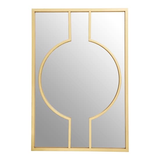 Farota Rectangular Wall Bedroom Mirror In Champagne Gold Frame_3