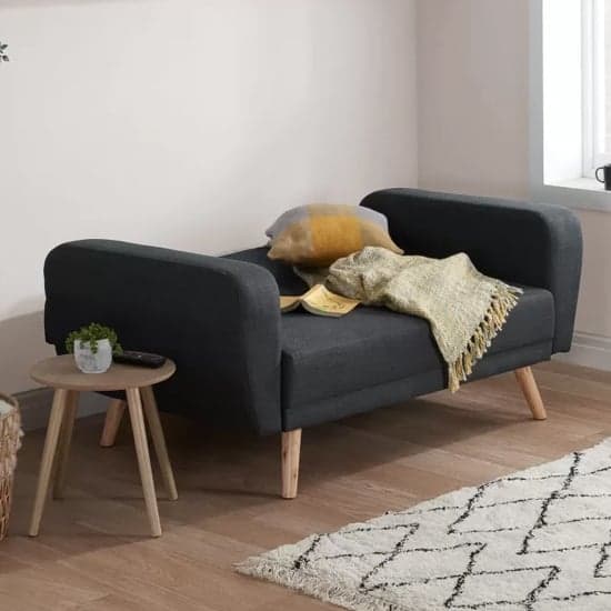 Farrah Fabric Sofa Bed Medium In Grey_2