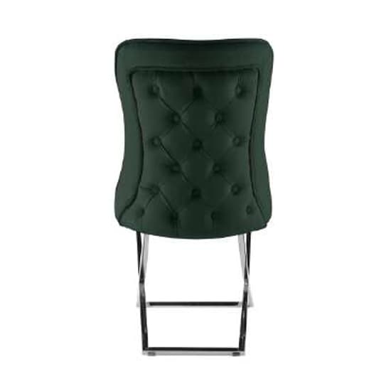 Fatin Green Velvet Dining Chairs With Chrome Legs In Pair_3