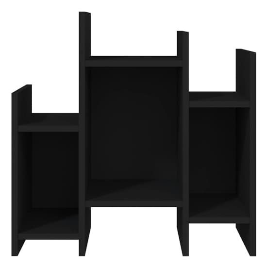 Faxon Wooden Side Table In With 6 Shelves In Black_4