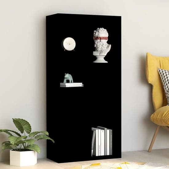 Feivel Wooden Bookcase With 7 Shelves In Black_1