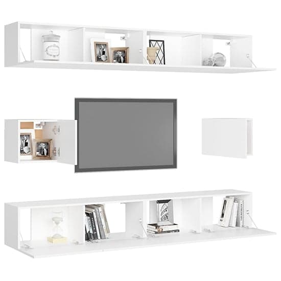 Feleti Wall Hung Wooden Entertainment Unit In White_2