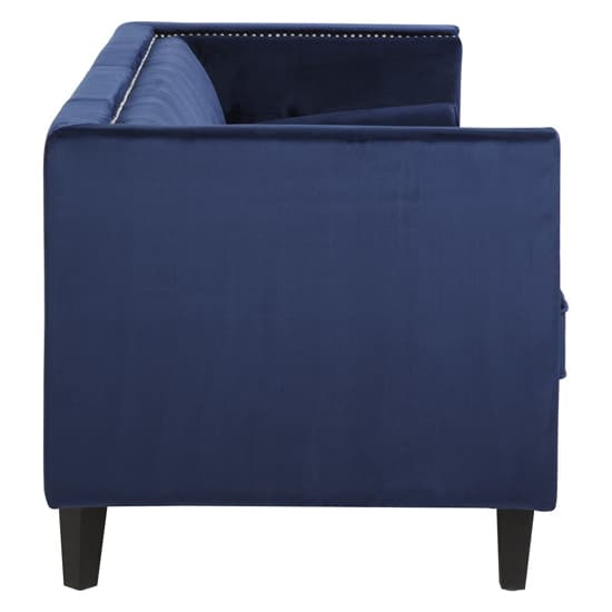 Felisen Upholstered Velvet 3 Seater Sofa In Midnight Blue_3