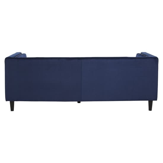 Felisen Upholstered Velvet 3 Seater Sofa In Midnight Blue_4