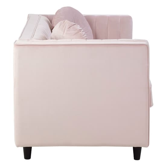 Lismore Upholstered Velvet 2 Seater Sofa In Pink_3