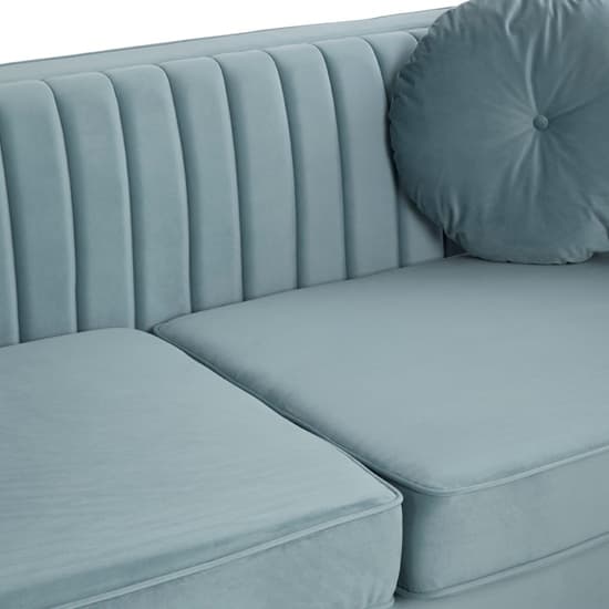 Lismore Upholstered Velvet 3 Seater Sofa In Midnight Green_6
