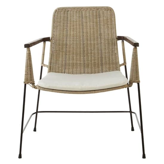 Felixvarela Rattan Traditional Chair With Metal Legs In Natural_2