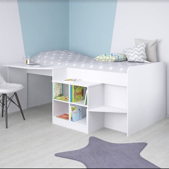 Feltner Contemporary Cabin Bed In White_1