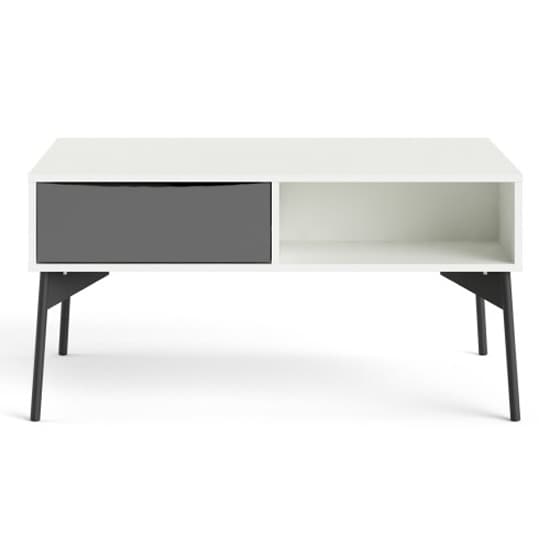 Felton Wooden 1 Drawer Coffee Table In Grey And White_4