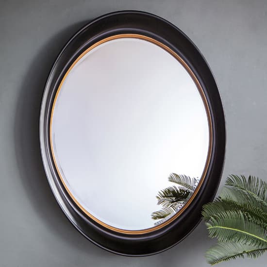 Felton Bevelled Wall Mirror In Black and Gold_1